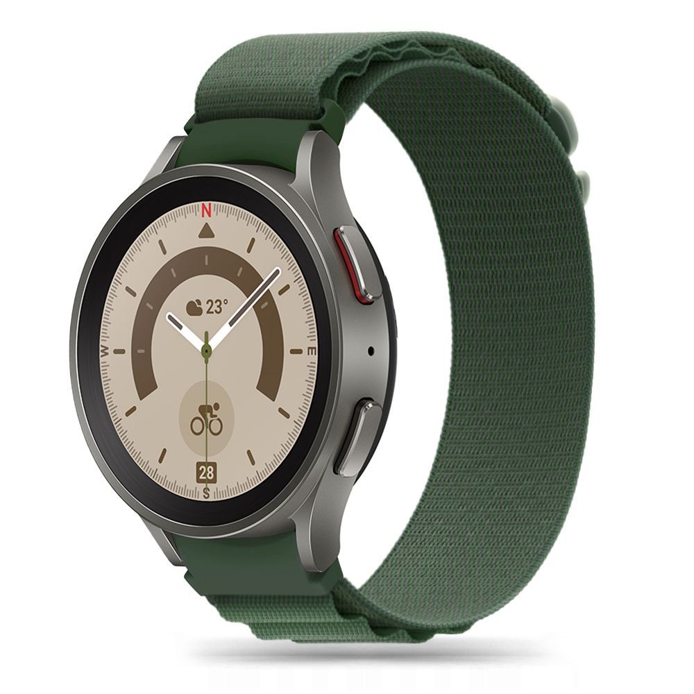 REMIENOK HEYBAND NYLON PRO SAMSUNG GALAXY WATCH 4 / 5 / 5 PRO / 6 / 7 / FE MILITARY GREEN