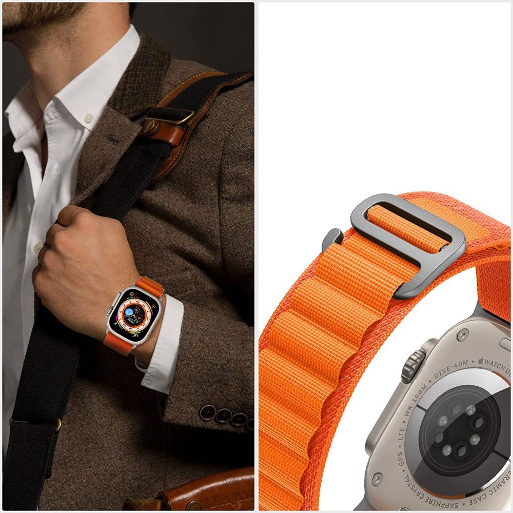 REMIENOK HEYBAND NYLON PRO SAMSUNG GALAXY WATCH 4 / 5 / 5 PRO / 6 / 7 / FE ORANGE
