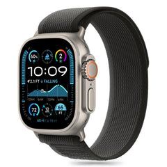 REMIENOK TECH-PROTECT NYLON STRIPE APPLE WATCH 6 / 7 / 8 / 9 / 10 / SE / ULTRA 1 / 2 (44 / 45 / 46 / 49 MM) BLACK/ORANGE