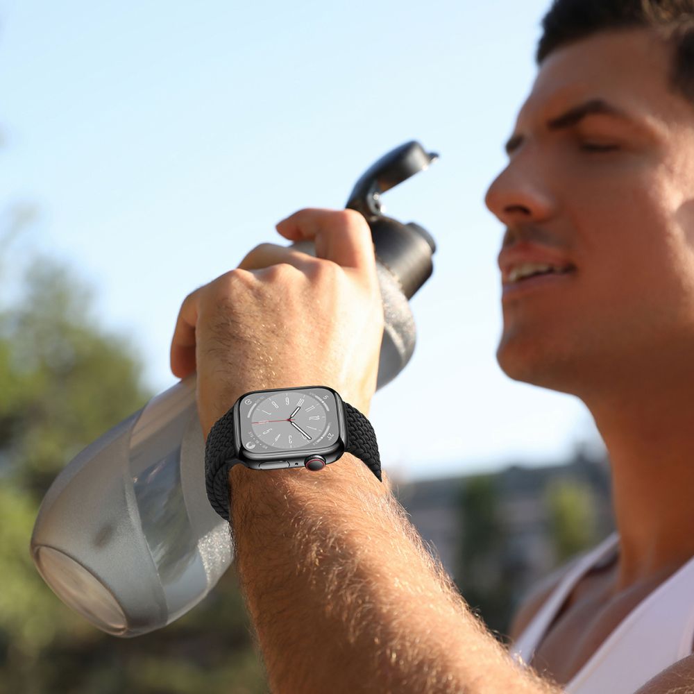 REMIENOK TECH-PROTECT NYLONMAG APPLE WATCH 6 / 7 / 8 / 9 / 10 / SE (40 / 41 / 42 MM) NATURAL TITANIUM