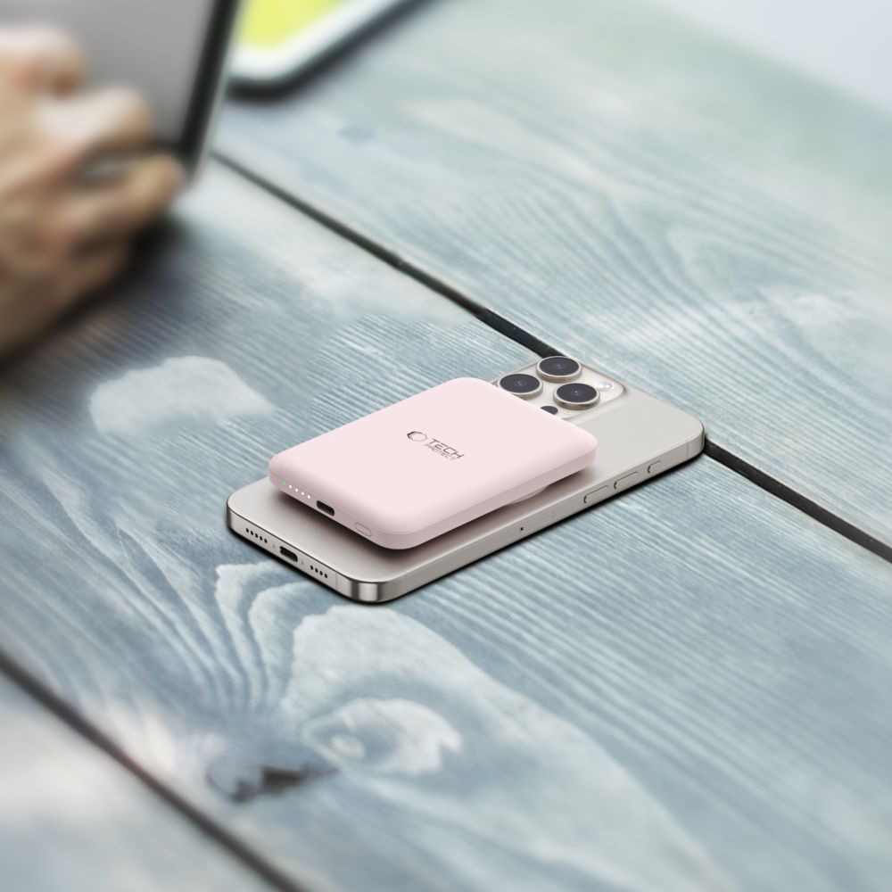 TECH-PROTECT PB10 LIFEMAG MAGSAFE POWER BANK 5000MAH ROZA