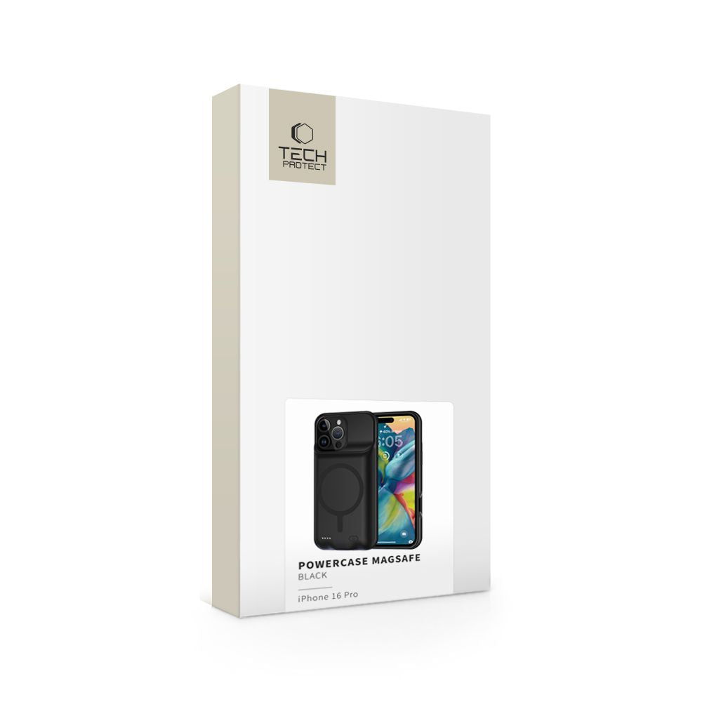 KRYT NA IPHONE 16 PRO TECH-PROTECT POWERCASE MAGSAFE 7000MAH BLACK