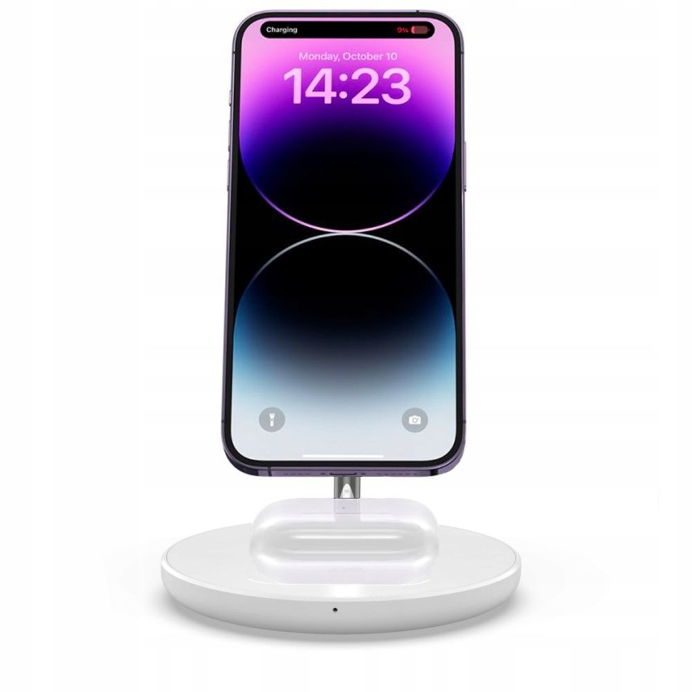 BEZDRÔTOVÁ NABÍJAČKA 2IN1 TECH-PROTECT QI15W-A21 MAGNETIC MAGSAFE WIRELESS CHARGER WHITE