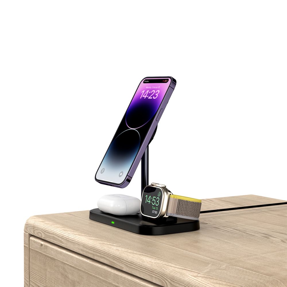 BEZDRÔTOVÁ NABÍJAČKA 3IN1TECH-PROTECT QI15W-A22 MAGNETIC MAGSAFE WIRELESS CHARGER WHITE