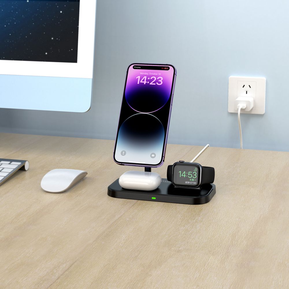 BEZDRÔTOVÁ NABÍJAČKA 3IN1TECH-PROTECT QI15W-A22 MAGNETIC MAGSAFE WIRELESS CHARGER WHITE
