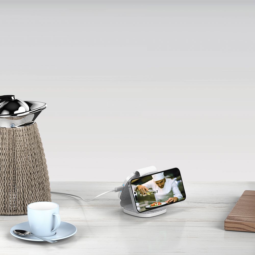 BEZDRÔTOVÁ NABÍJAČKA TECH-PROTECT QI15W-A32 3IN1 MAGNETIC MAGSAFE WIRELESS CHARGER GREY