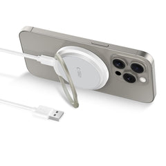 BEZVODNA  TECH-PROTECT QI15W-A33 MAGNETSKA MAGSAFE BEŽIČNA PUNJAČA BIJELA
