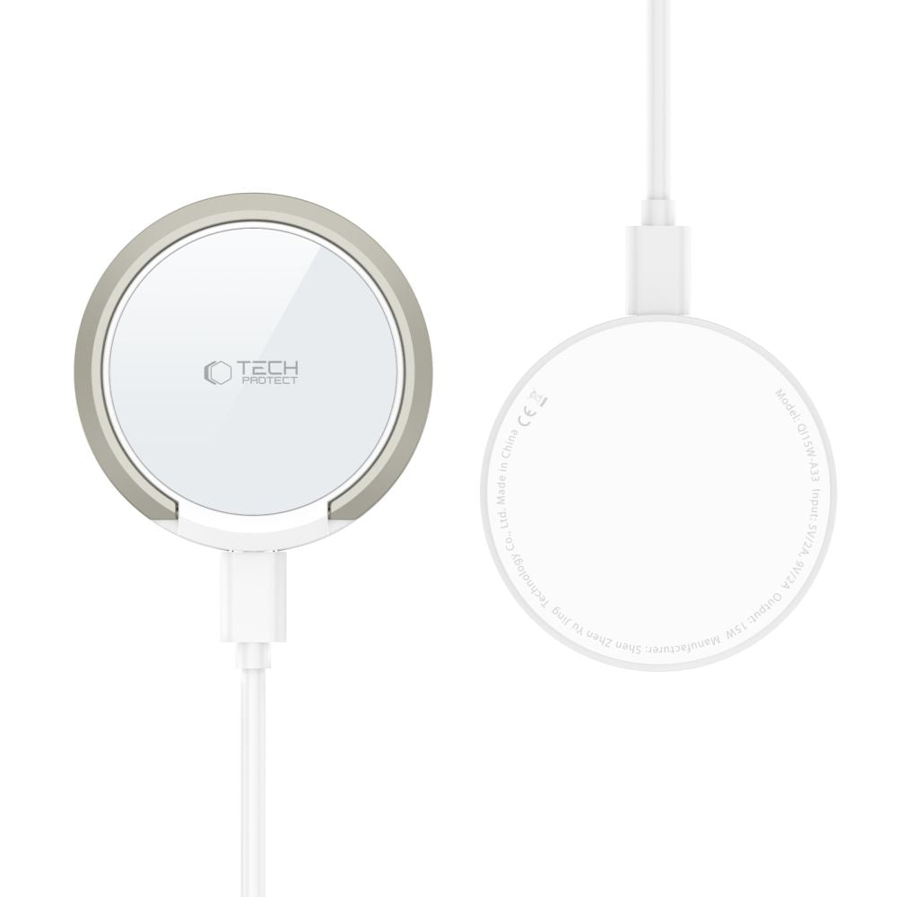 BEZVODNA  TECH-PROTECT QI15W-A33 MAGNETSKA MAGSAFE BEŽIČNA PUNJAČA BIJELA