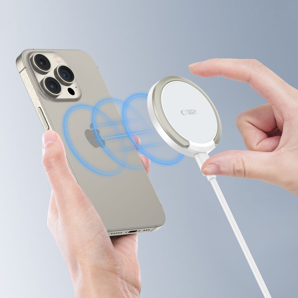 BEZVODNA  TECH-PROTECT QI15W-A33 MAGNETSKA MAGSAFE BEŽIČNA PUNJAČA BIJELA