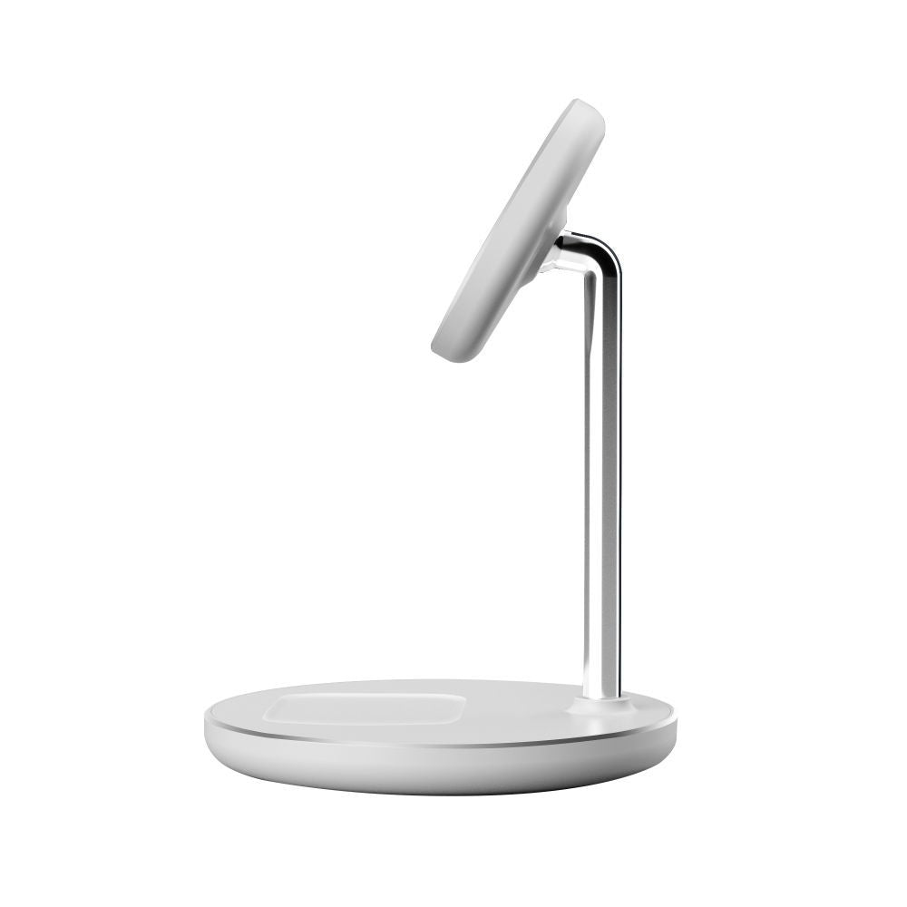 NABÍJACIA STANICA TECH-PROTECT QI15W-A39 2IN1 MAGNETIC MAGSAFE WIRELESS CHARGER WHITE