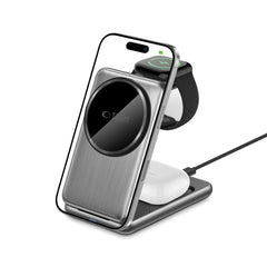 NABÍJACIA STANICA TECH-PROTECT QI15W-A42 3IN1 MAGNETIC MAGSAFE WIRELESS CHARGER SPACE GREY