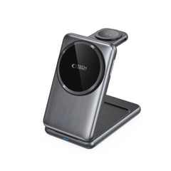 NABÍJACIA STANICA TECH-PROTECT QI15W-A42 3IN1 MAGNETIC MAGSAFE WIRELESS CHARGER SPACE GREY