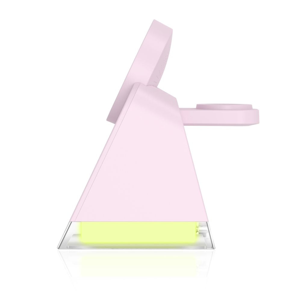 NABÍJACIA STANICA TECH-PROTECT QI15W-A43 3IN1 MAGNETIC MAGSAFE WIRELESS CHARGER BABY PINK