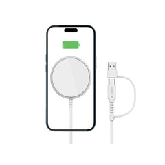 BEZDRÔTOVÁ NABÍJAČKA  TECH-PROTECT QI15W-A44 MAGNETIC MAGSAFE WIRELESS CHARGER WHITE