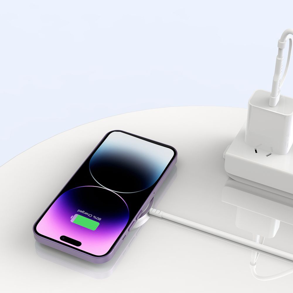BEZDRÔTOVÁ NABÍJAČKA  TECH-PROTECT QI15W-A44 MAGNETIC MAGSAFE WIRELESS CHARGER WHITE