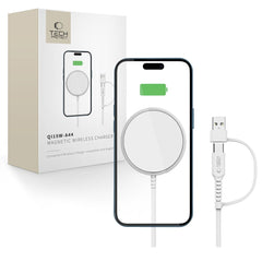 BEZDRÔTOVÁ NABÍJAČKA  TECH-PROTECT QI15W-A44 MAGNETIC MAGSAFE WIRELESS CHARGER WHITE