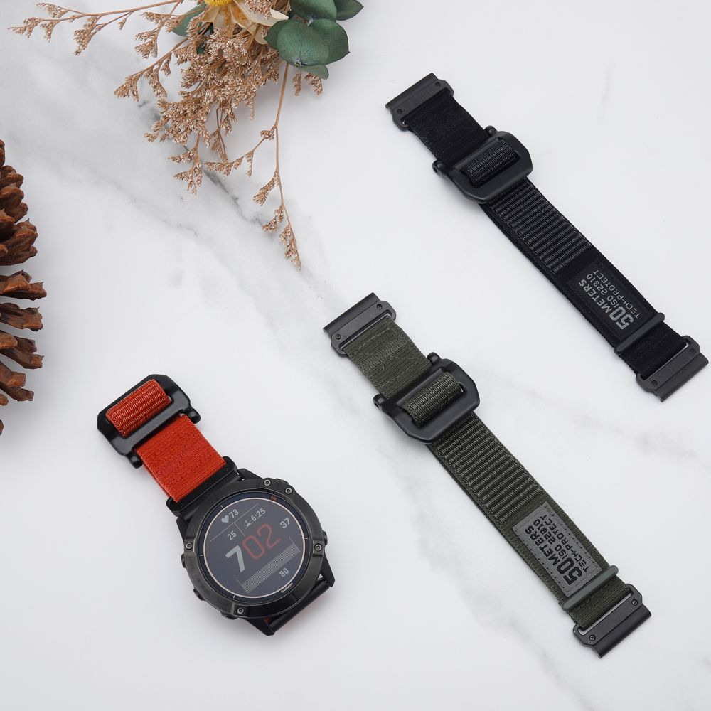 REMIENOK NA GARMIN 26MM FENIX 3 / 5X / 3HR / 5X PLUS / 6X / 6X PRO / 7X TECH-PROTECT SCOUT BLACK