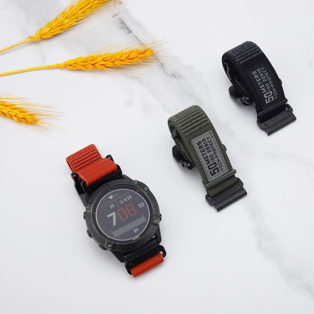 REMIENOK NA GARMIN 26MM FENIX 3 / 5X / 3HR / 5X PLUS / 6X / 6X PRO / 7X TECH-PROTECT SCOUT BLACK