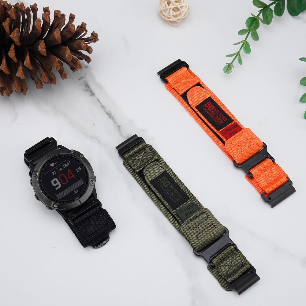 REMIENOK NA GARMIN 26MM FENIX 3 / 5X / 3HR / 5X PLUS / 6X / 6X PRO / 7X TECH-PROTECT SCOUT PRO BLACK