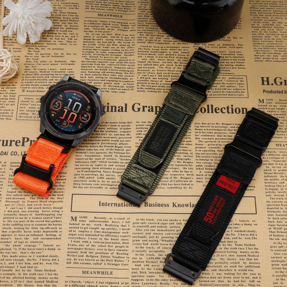 REMIENOK TECH-PROTECT SCOUT PRO GARMIN FENIX 5 / 6 / 6 PRO / 7 / 8 (47 MM) / E BLACK