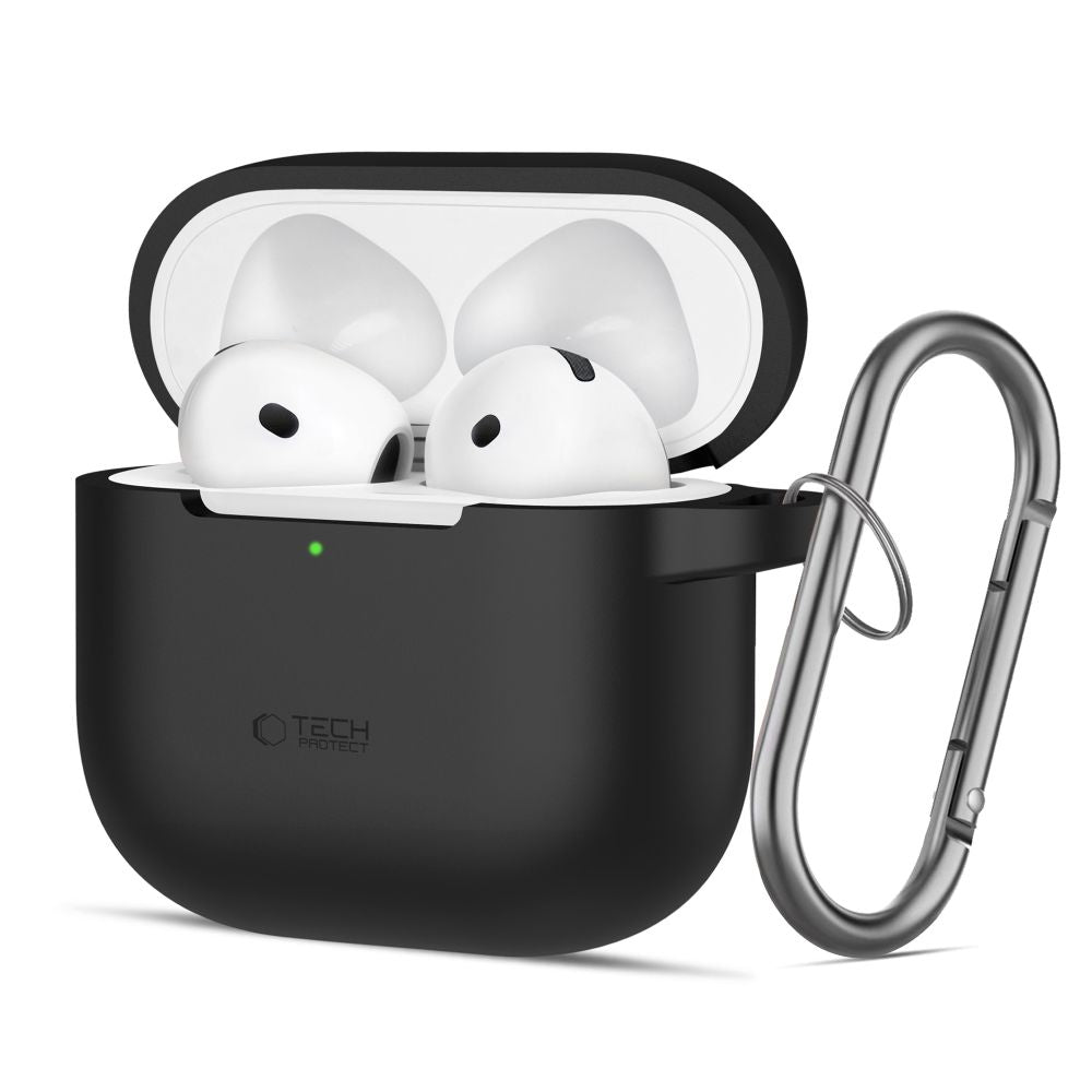 PUZDRO TECH-PROTECT SILICONE HOOK APPLE AIRPODS 4 BLACK