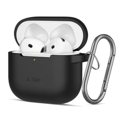 PUZDRO TECH-PROTECT SILICONE HOOK APPLE AIRPODS 4 BLACK