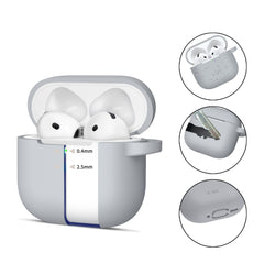 PUZDRO TECH-PROTECT SILICONE HOOK APPLE AIRPODS 4 CRAYON GREY