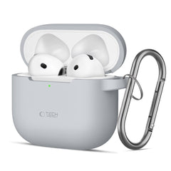 PUZDRO TECH-PROTECT SILICONE HOOK APPLE AIRPODS 4 CRAYON GREY