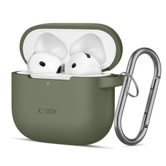 PUZDRO TECH-PROTECT SILICONE HOOK APPLE AIRPODS 4 OLIVE GREEN