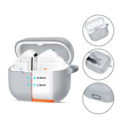 PUZDRO NA  SAMSUNG GALAXY BUDS 3 / 3 PRO TECH-PROTECT SILICONE HOOK CRAYON GREY