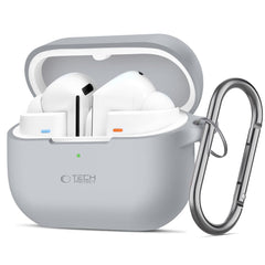 PUZDRO NA  SAMSUNG GALAXY BUDS 3 / 3 PRO TECH-PROTECT SILICONE HOOK CRAYON GREY