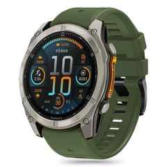 REMENIČ TECH-PROTECT SILIKONSKA TRAKA GARMIN FENIX 5 / 6 / 6 PRO / 7 / 8 (47 MM) / E MILITARNI ZELENI