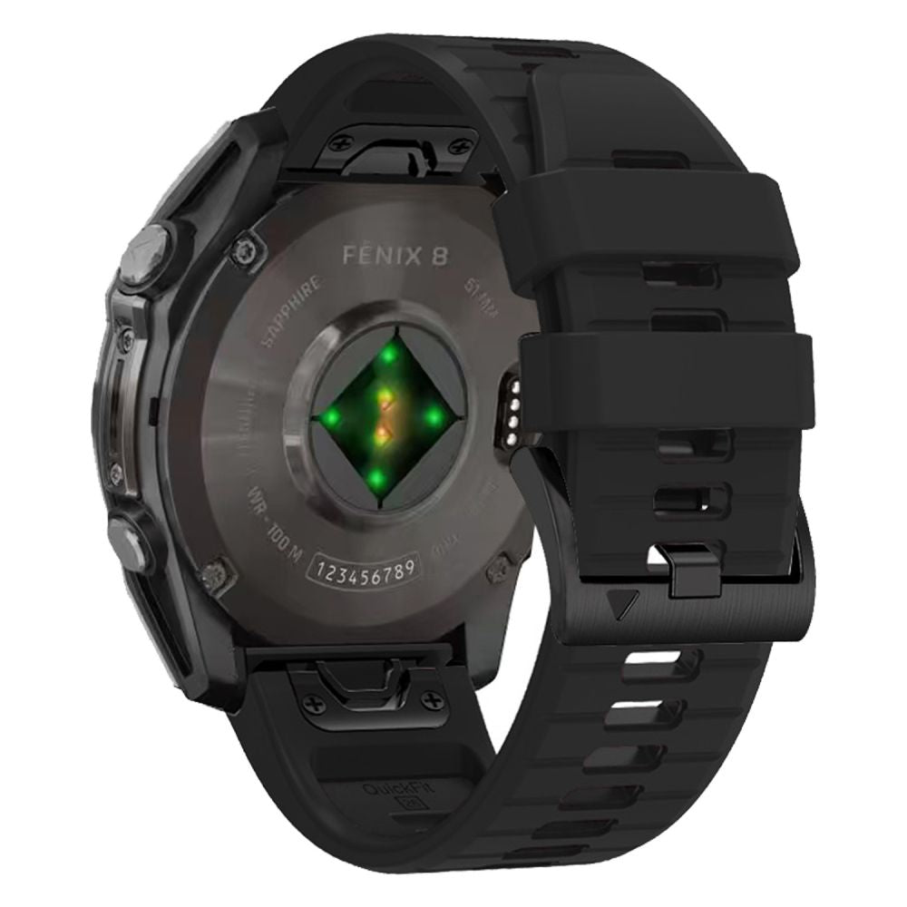 REMENIČ TECH-PROTECT SILIKONSKA TRAKA GARMIN FENIX 5X / 5X PLUS / 6X / 6X PRO / 7X / 8 (51 MM) CRNA