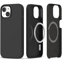 KRYT TECH-PROTECT SILICONE MAGSAFE IPHONE 15 MATTE BLACK