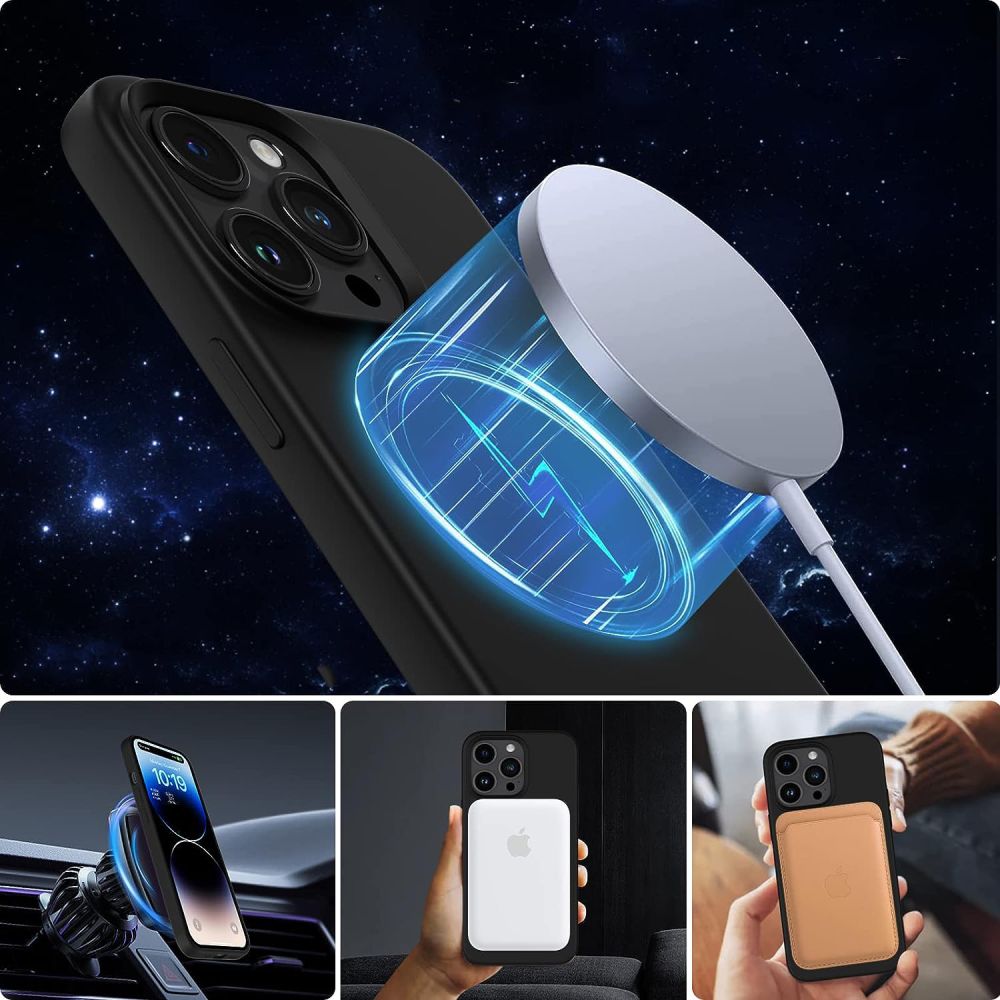 KRYT NA IPHONE 15 PRO MAGSAFE HEYCASE SILICONE MATTE BLACK