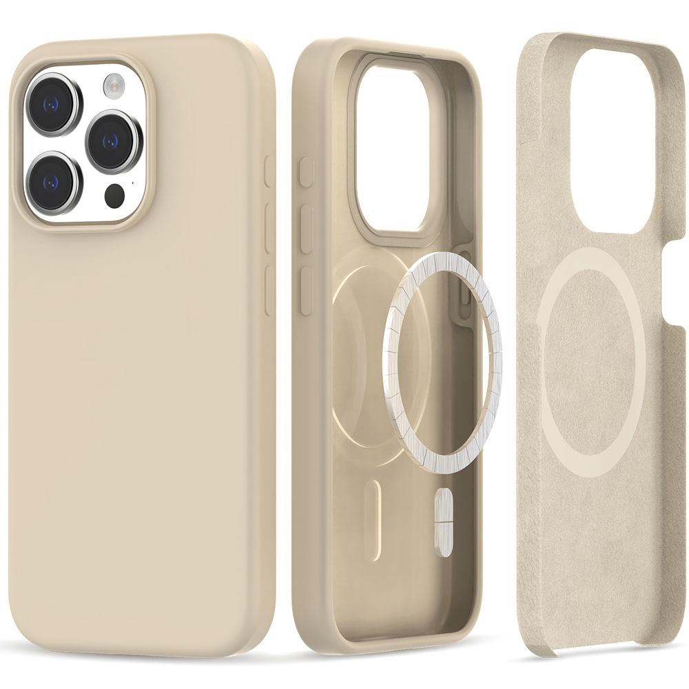 KRYT NA IPHONE 15 PRO MAGSAFE HEYCASE SILICONE SAND BEIGE