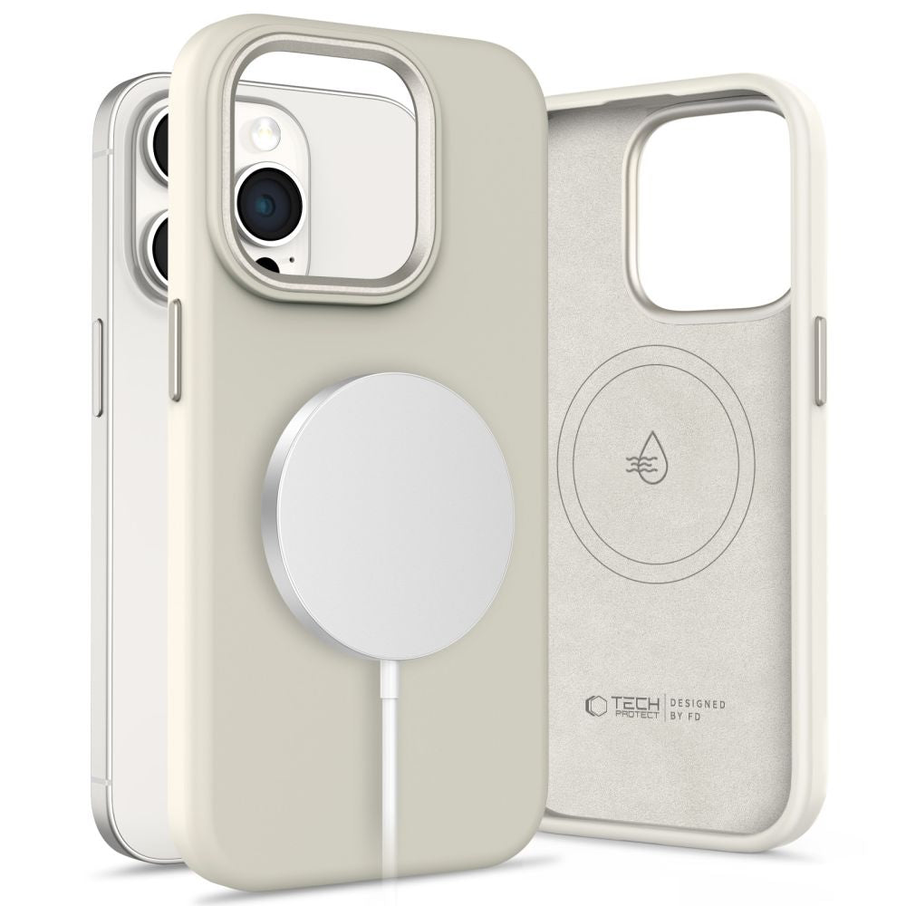 KRYT TECH-PROTECT SILICONE PURE MAGSAFE IPHONE 15 PRO COSMIC LATTE