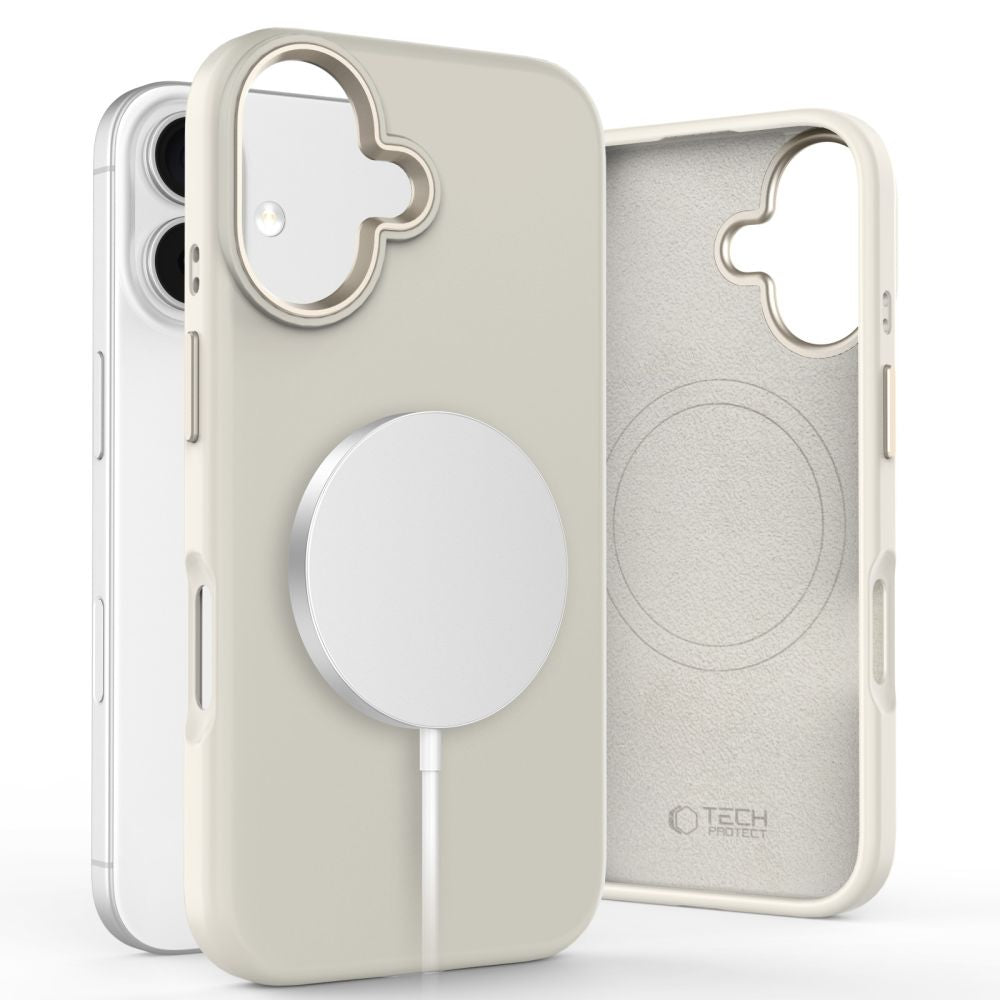  TECH-PROTECT SILICONE PURE MAGSAFE IPHONE 16 COSMIC LATTE