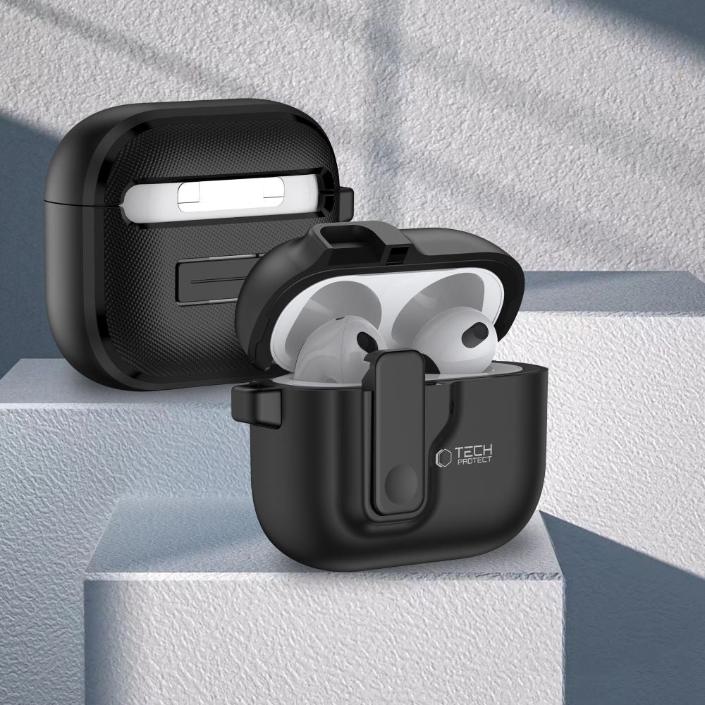 PUZDRO TECH-PROTECT SLIM HOOK APPLE AIRPODS 4 BLACK