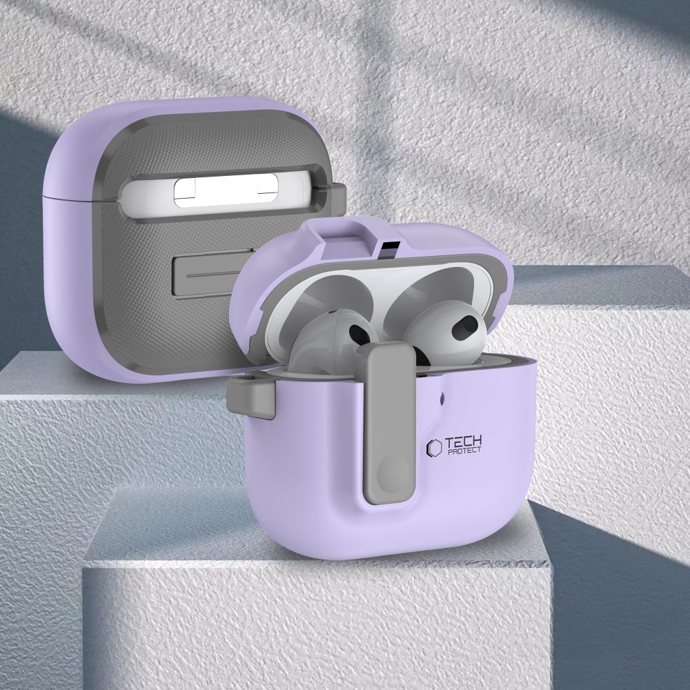 PUZDRO TECH-PROTECT SLIM HOOK APPLE AIRPODS 4 LAVENDER