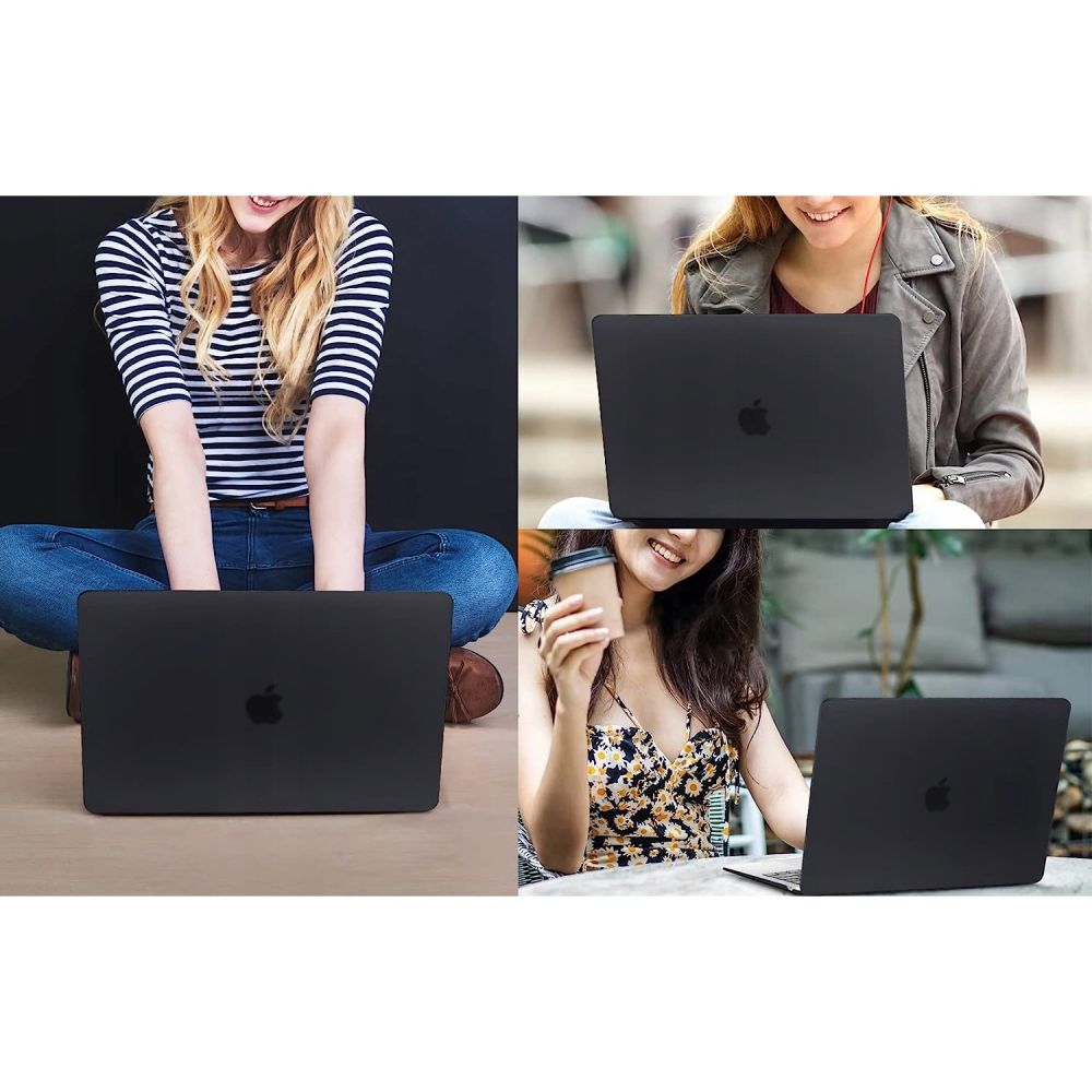  ZA MACBOOK AIR 15" M2 / M3 / M4 / 2023-2025 TECH-PROTECT SMARTSHELL MATTE BLACK