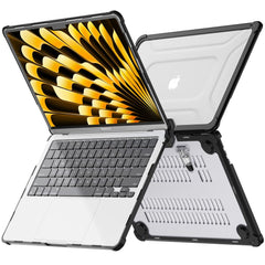 TECH-PROTECT  PRO MACBOOK AIR 13 M2 / M3 / M4 / 2023-2025 CRNA/PROZIRNA