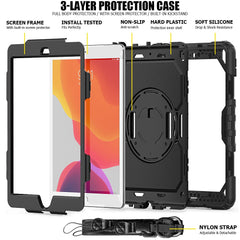  / OMOT ZA IPAD 10.2 7 / 8 / 9 / 2019-2021 TECH-PROTECT SOLID360 CRNA