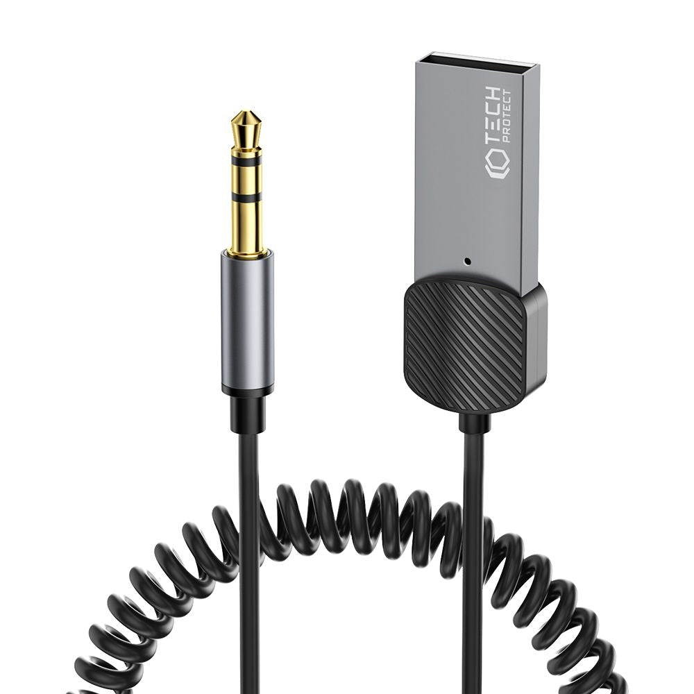 ADAPTÉR TECH-PROTECT ULTRABOOST BLUETOOTH AUX AUDIO ADAPTER CABLE GREY