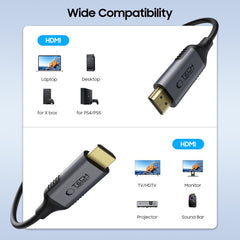 TECH-PROTECT ULTRABOOST KABEL HDMI DO HDMI 2.1 4K 120HZ / 8K 60HZ 200CM CRNA
