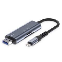 ČITAČKA PAMÄŤOVÝCH KARIET TECH-PROTECT ULTRABOOST CARD READER SD & MICRO SD LIGHTNING & USB GREY