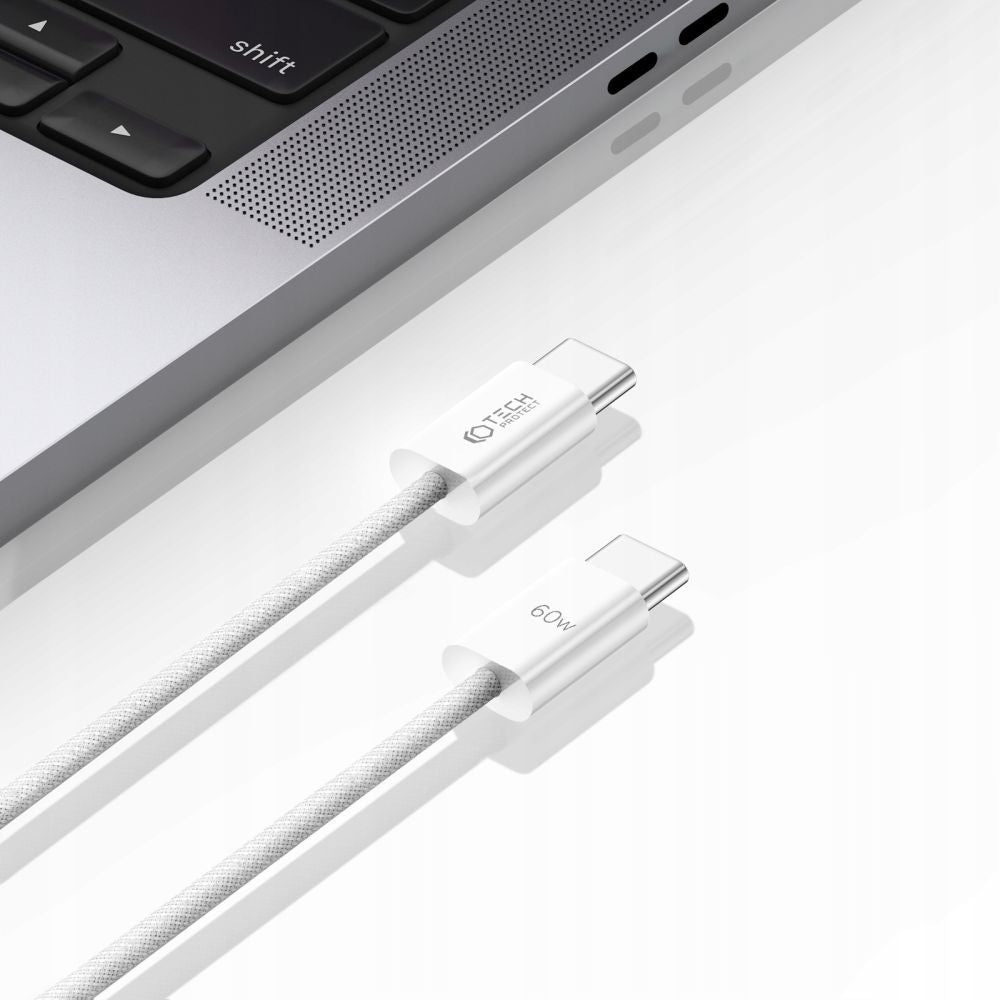 KÁBEL TECH-PROTECT ULTRABOOST CLASSIC TYPE-C CABLE PD60W/3A 200CM WHITE