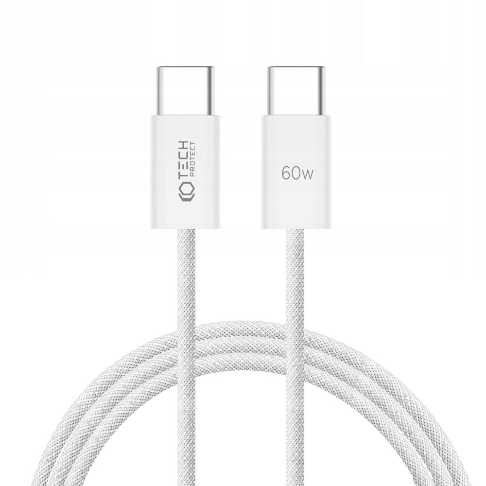 KÁBEL TECH-PROTECT ULTRABOOST CLASSIC TYPE-C CABLE PD60W/3A 200CM WHITE