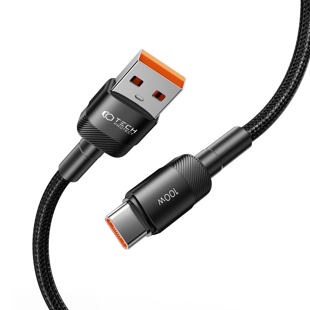 KABEL TECH-PROTECT ULTRABOOST EVO TYPE-C  100W/5A 300CM CRNA
