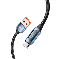 TECH-PROTECT ULTRABOOST LED TYPE-C KABEL 66W/6A 100CM PLAVI